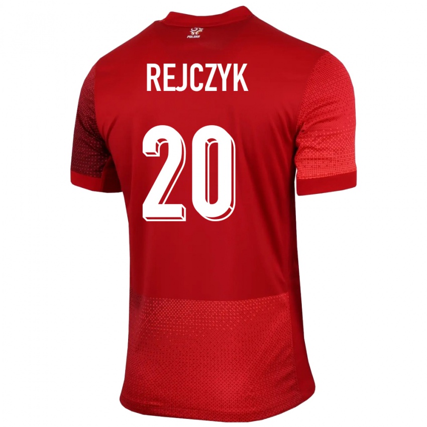 Kvinder Polen Filip Rejczyk #20 Rød Udebane Spillertrøjer 24-26 Trøje T-Shirt