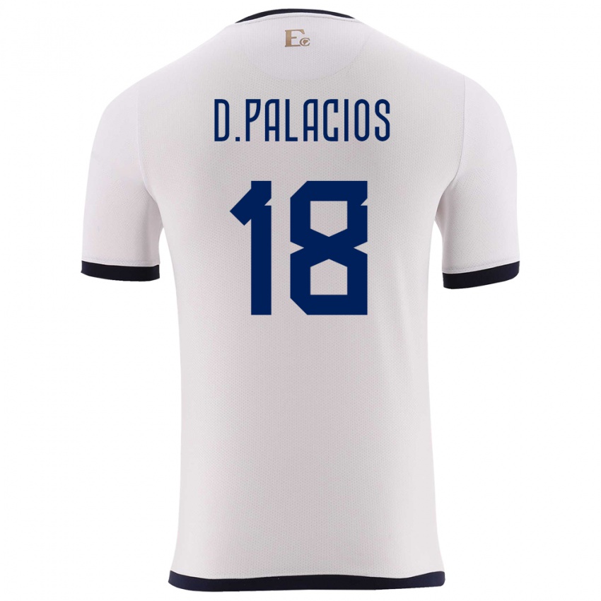 Kvinder Ecuador Diego Palacios #18 Hvid Udebane Spillertrøjer 24-26 Trøje T-Shirt