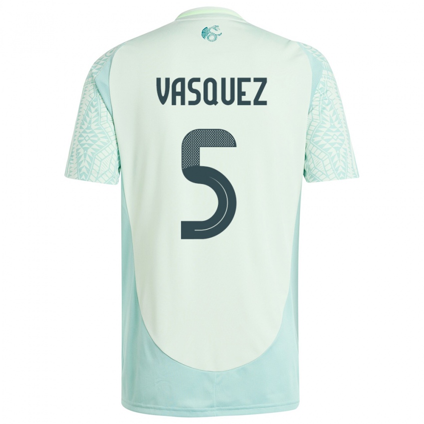 Kvinder Mexico Johan Vasquez #5 Linen Grøn Udebane Spillertrøjer 24-26 Trøje T-Shirt