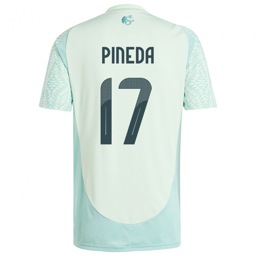 Kvinder Mexico Orbelin Pineda #17 Linen Grøn Udebane Spillertrøjer 24-26 Trøje T-Shirt