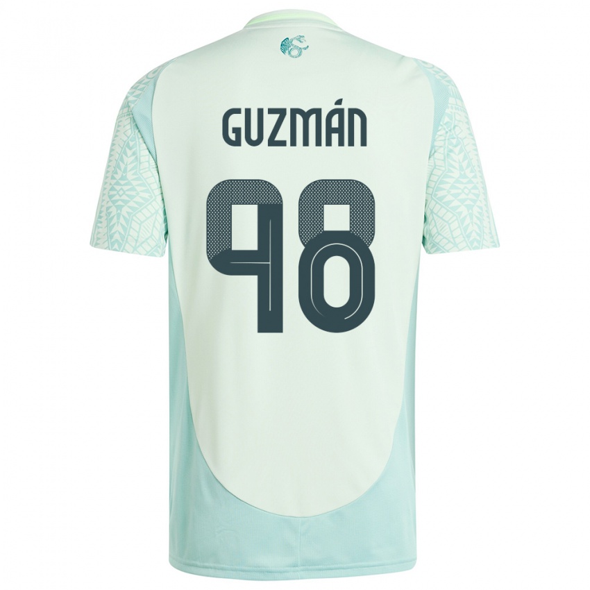 Kvinder Mexico Kinberly Guzman #98 Linen Grøn Udebane Spillertrøjer 24-26 Trøje T-Shirt