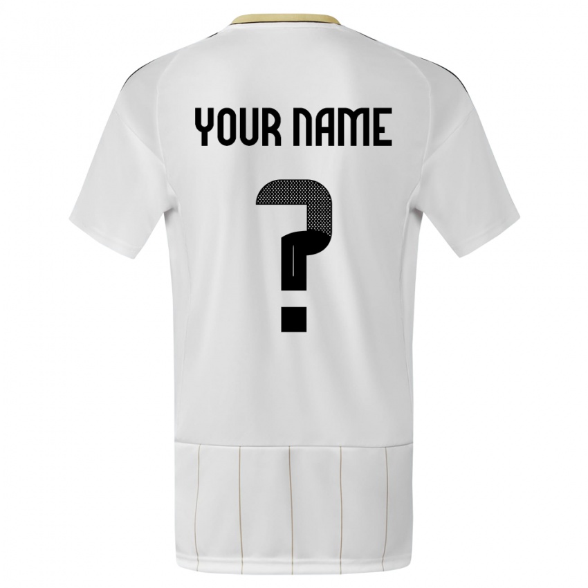 Kvinder Costa Rica Dit Navn #0 Hvid Udebane Spillertrøjer 24-26 Trøje T-Shirt