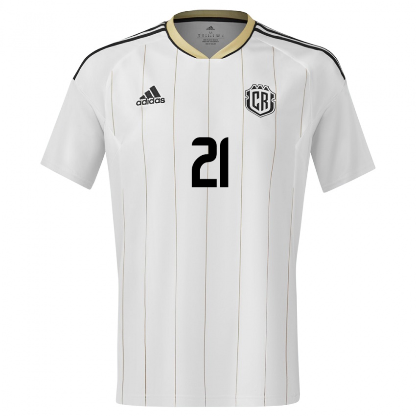 Kvinder Costa Rica Viviana Chinchilla #21 Hvid Udebane Spillertrøjer 24-26 Trøje T-Shirt