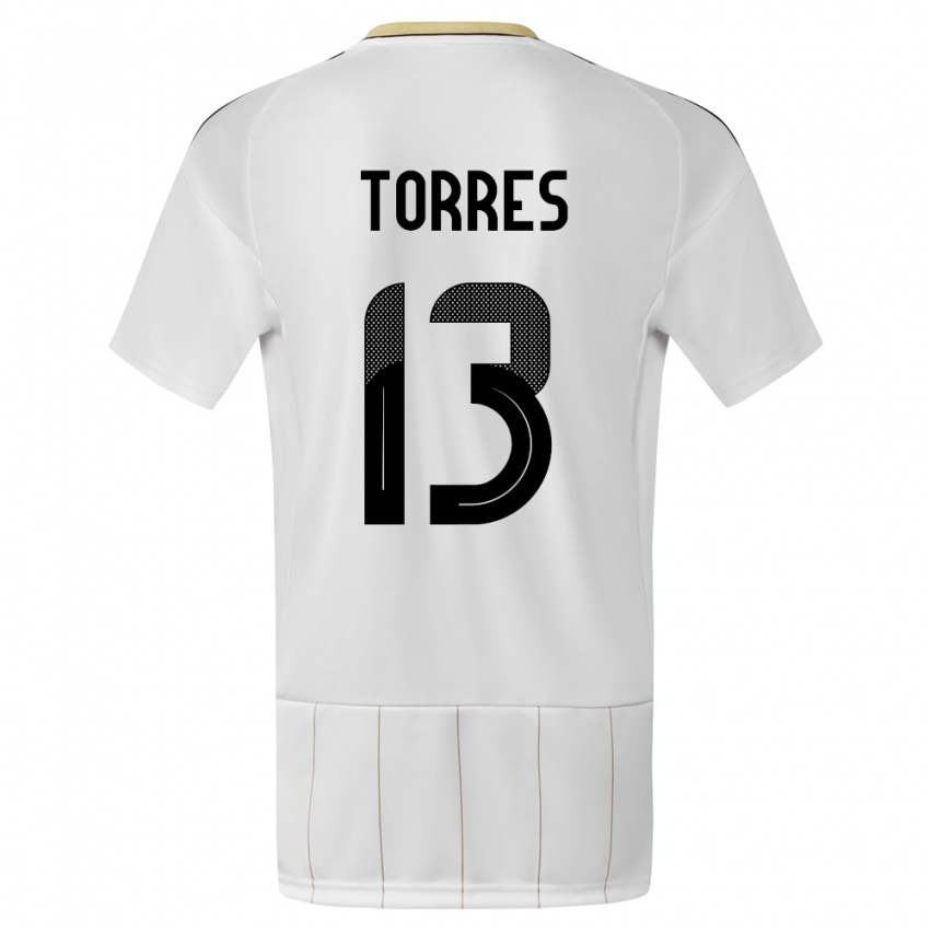 Kvinder Costa Rica Gerson Torres #13 Hvid Udebane Spillertrøjer 24-26 Trøje T-Shirt