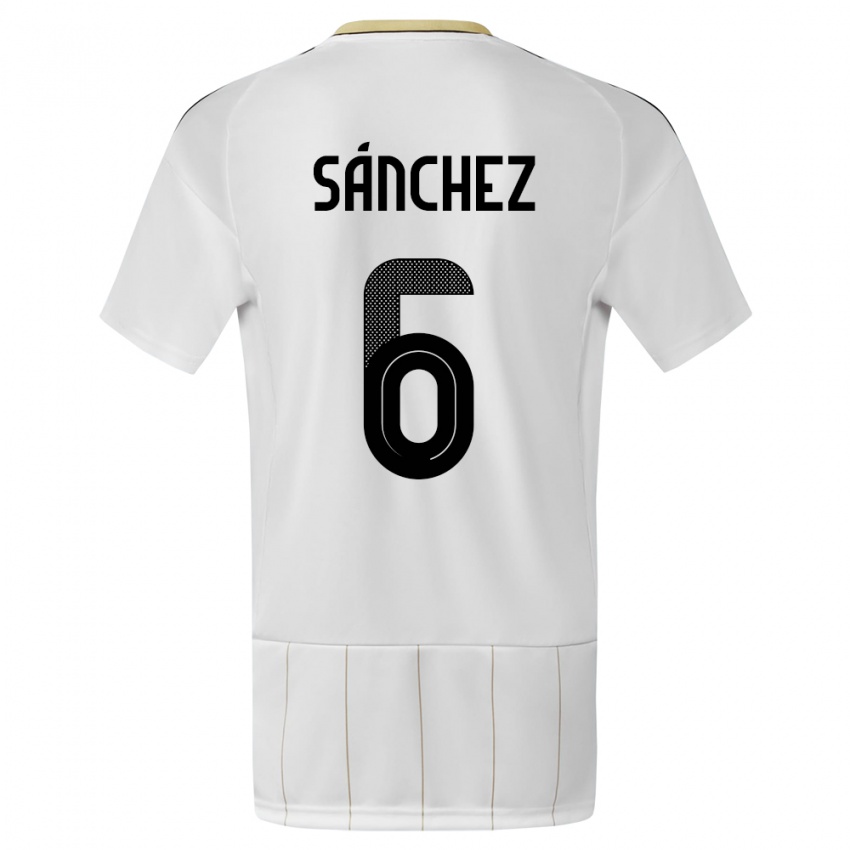 Kvinder Costa Rica Carol Sanchez #6 Hvid Udebane Spillertrøjer 24-26 Trøje T-Shirt