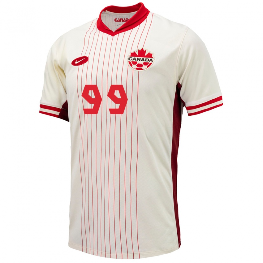 Kvinder Canada Jeneva Hernandez Gray #99 Hvid Udebane Spillertrøjer 24-26 Trøje T-Shirt