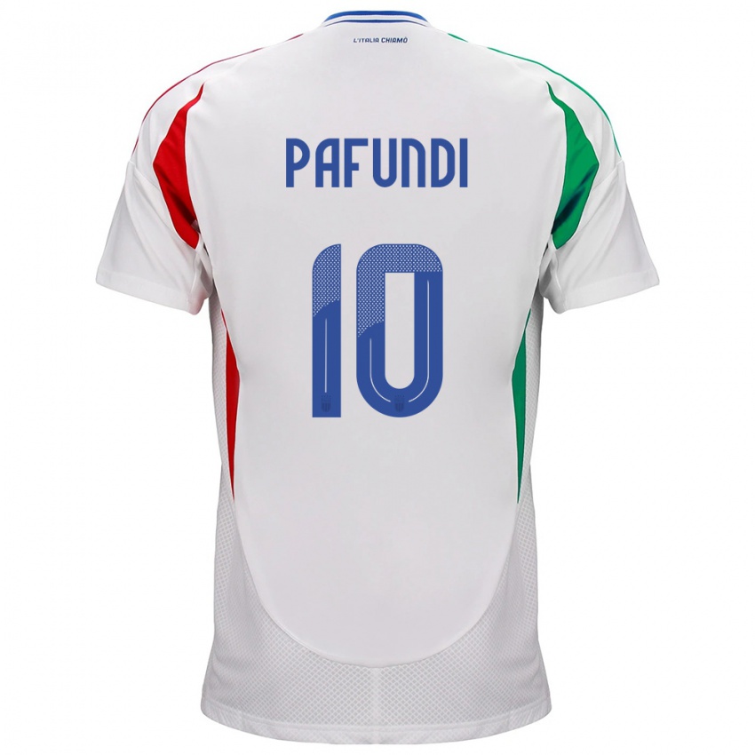 Kvinder Italien Simone Pafundi #10 Hvid Udebane Spillertrøjer 24-26 Trøje T-Shirt