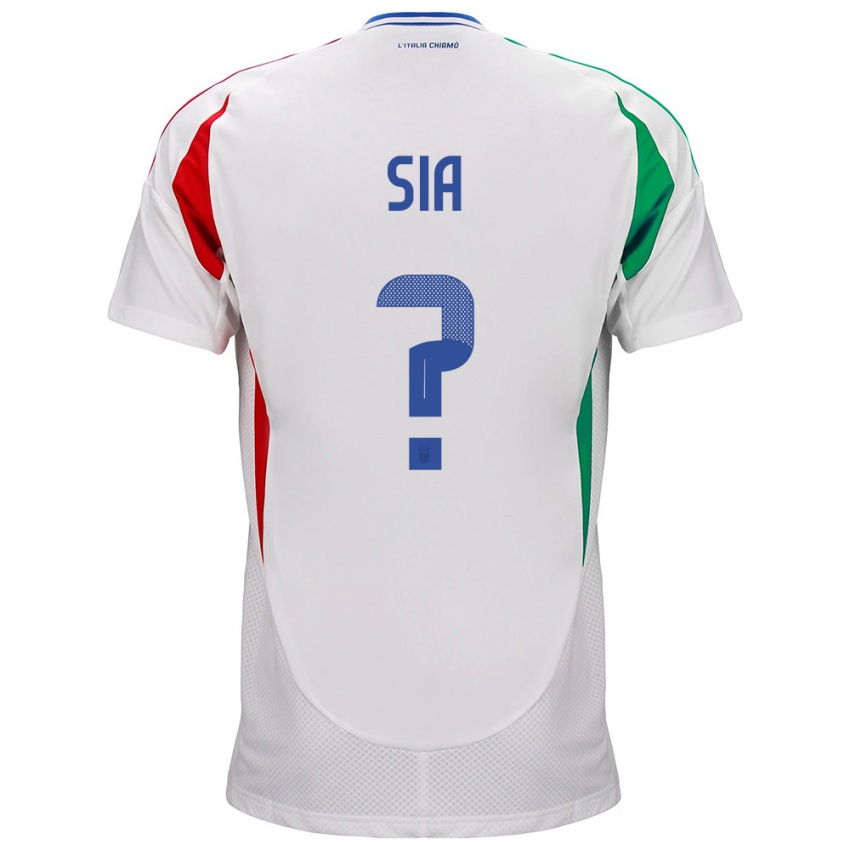 Kvinder Italien Diego Sia #0 Hvid Udebane Spillertrøjer 24-26 Trøje T-Shirt