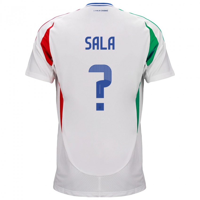 Kvinder Italien Emanuele Sala #0 Hvid Udebane Spillertrøjer 24-26 Trøje T-Shirt