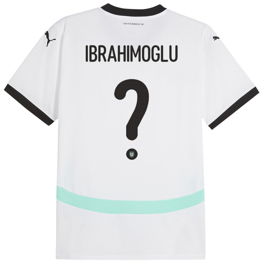 Kvinder Østrig Mücahit Ibrahimoglu #0 Hvid Udebane Spillertrøjer 24-26 Trøje T-Shirt