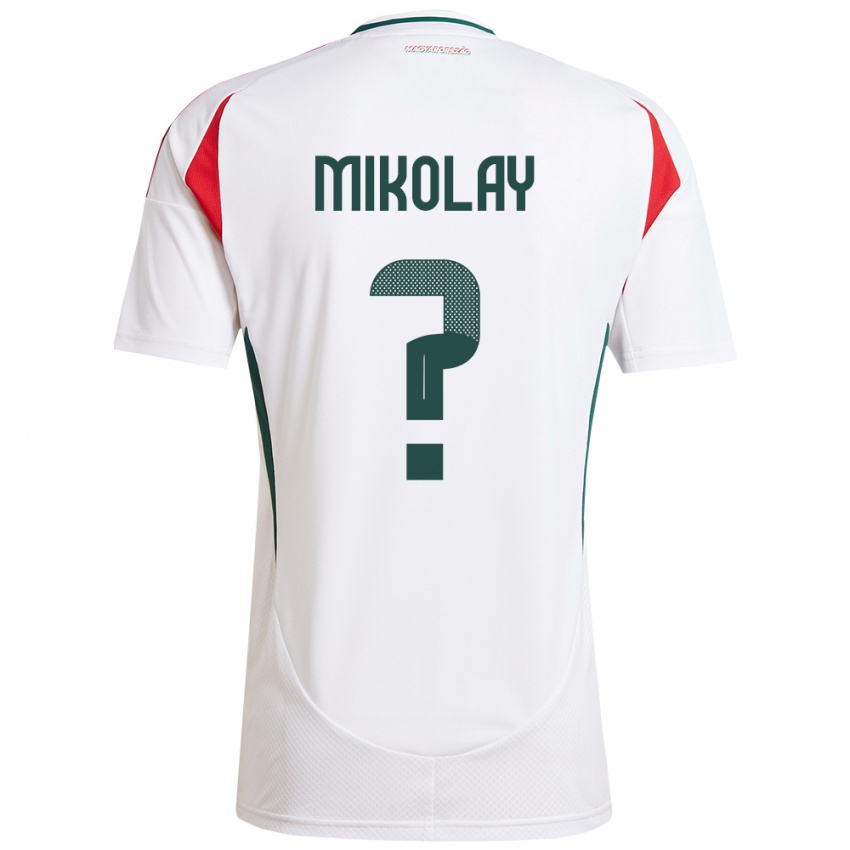 Kvinder Ungarn Timóteus Mikolay #0 Hvid Udebane Spillertrøjer 24-26 Trøje T-Shirt