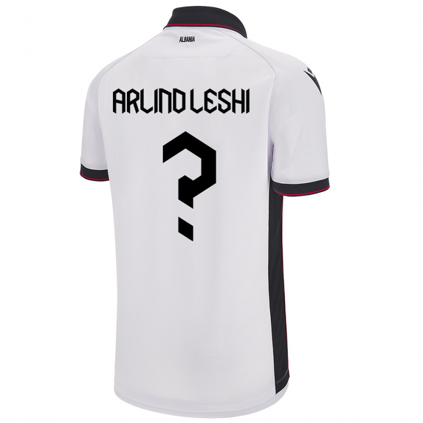 Kvinder Albanien Arlind Leshi #0 Hvid Udebane Spillertrøjer 24-26 Trøje T-Shirt