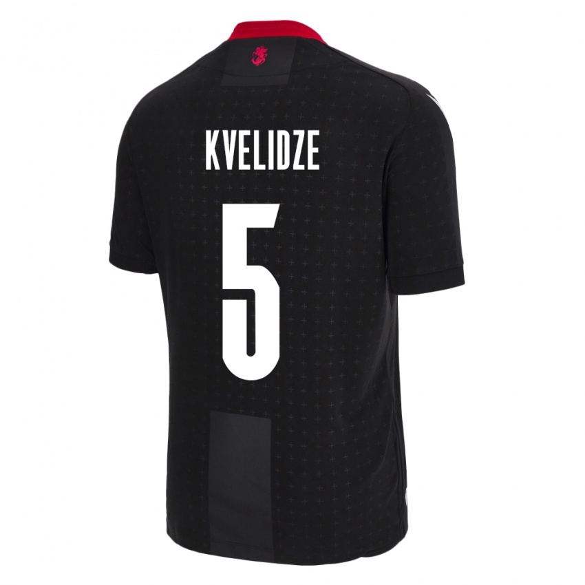 Kvinder Georgia Tamar Kvelidze #5 Sort Udebane Spillertrøjer 24-26 Trøje T-Shirt