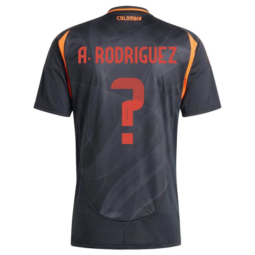 Kvinder Colombia Andrés Rodríguez #0 Sort Udebane Spillertrøjer 24-26 Trøje T-Shirt