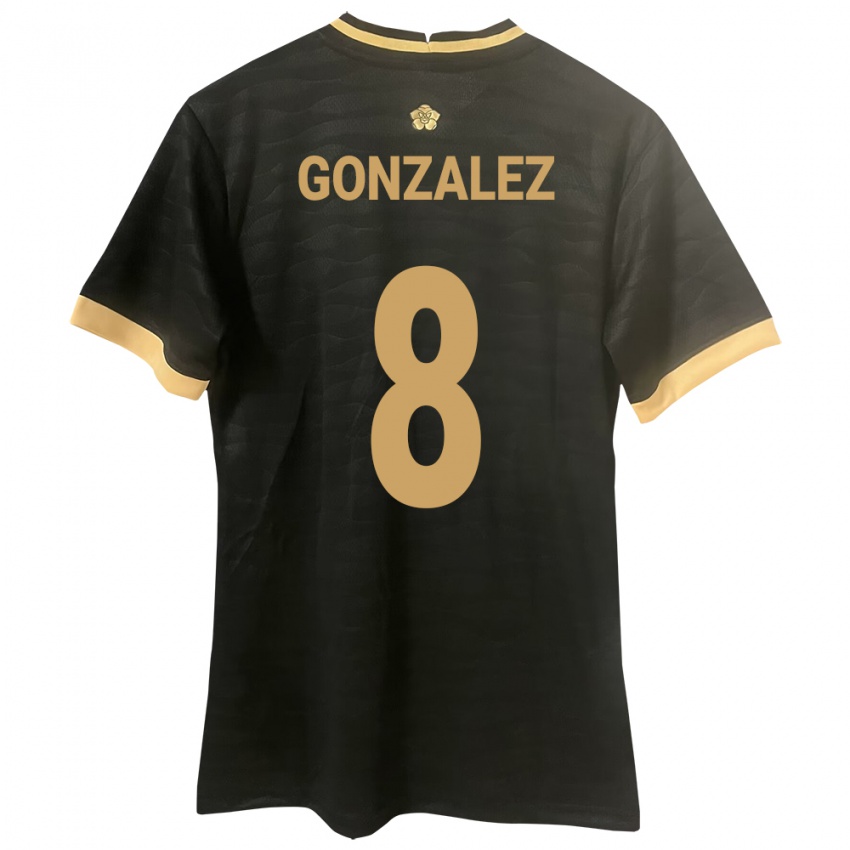 Kvinder Panama Schiandra González #8 Sort Udebane Spillertrøjer 24-26 Trøje T-Shirt