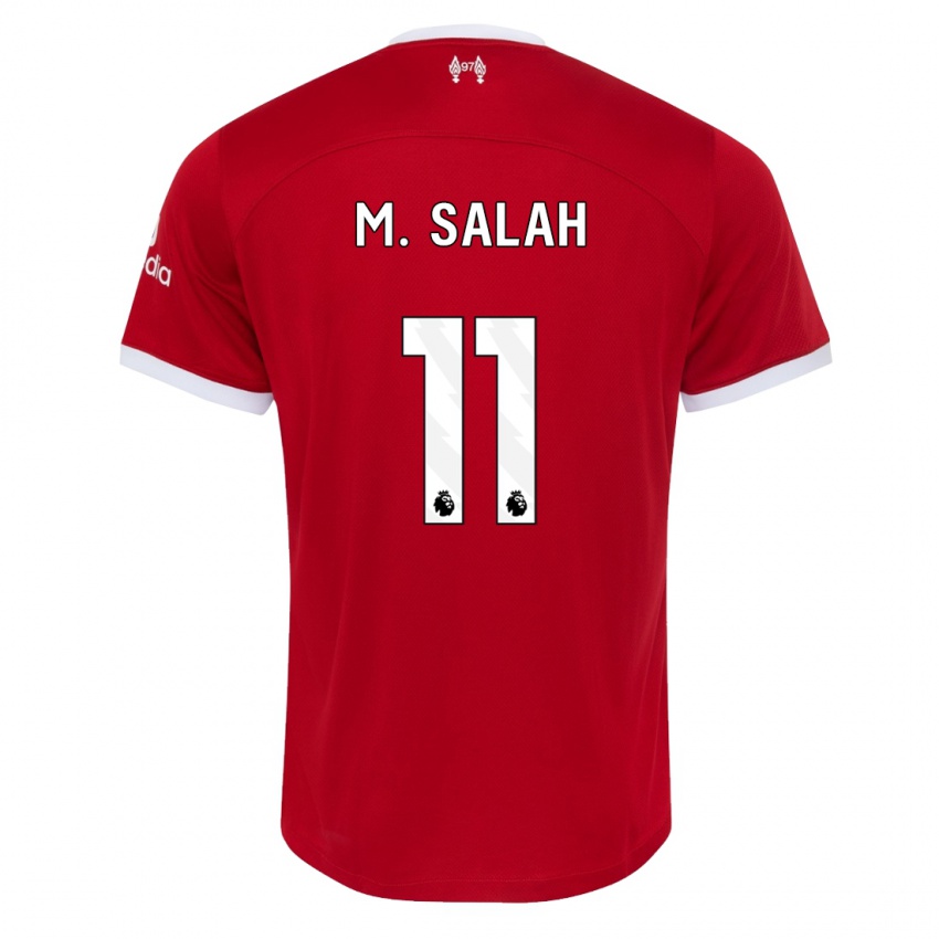 Børn Mohamed Salah #11 Rød Hjemmebane Spillertrøjer 2023/24 Trøje T-Shirt