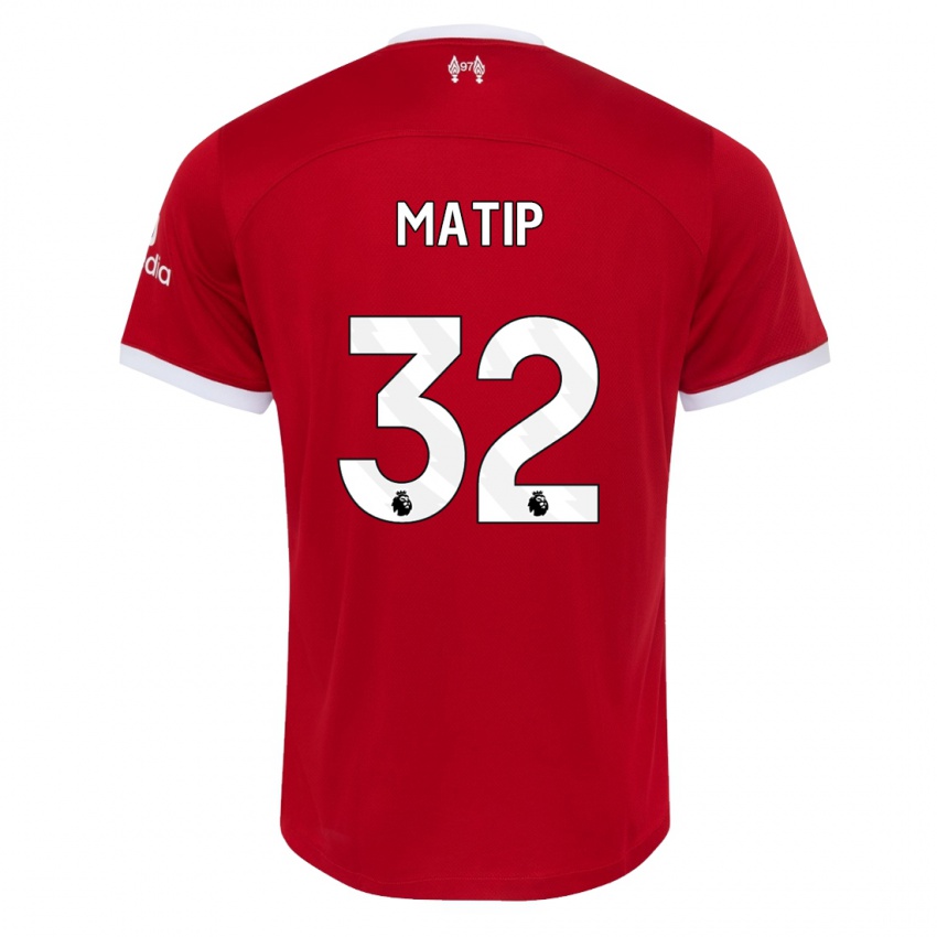 Børn Joel Matip #32 Rød Hjemmebane Spillertrøjer 2023/24 Trøje T-Shirt