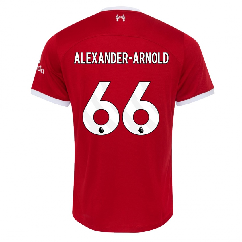 Børn Trent Alexander-Arnold #66 Rød Hjemmebane Spillertrøjer 2023/24 Trøje T-Shirt