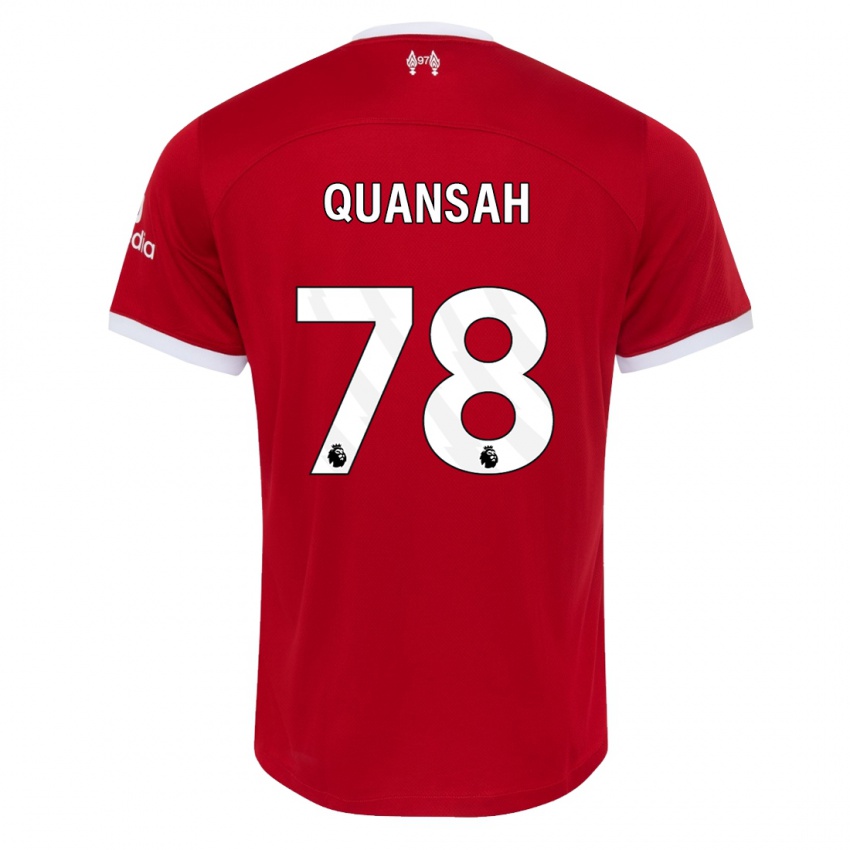 Børn Jarell Quansah #78 Rød Hjemmebane Spillertrøjer 2023/24 Trøje T-Shirt