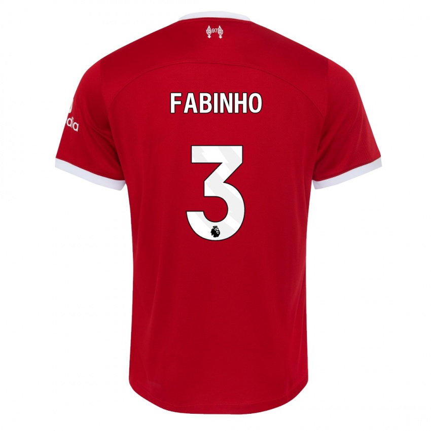 Børn Fabinho #3 Rød Hjemmebane Spillertrøjer 2023/24 Trøje T-Shirt