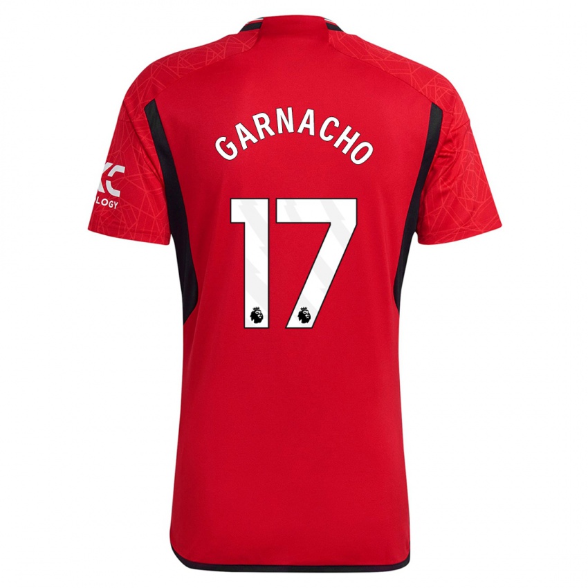 Børn Alejandro Garnacho #17 Rød Hjemmebane Spillertrøjer 2023/24 Trøje T-Shirt