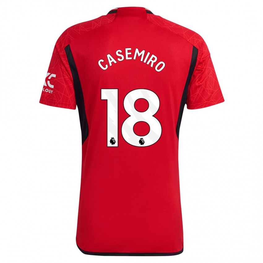 Børn Casemiro #18 Rød Hjemmebane Spillertrøjer 2023/24 Trøje T-Shirt