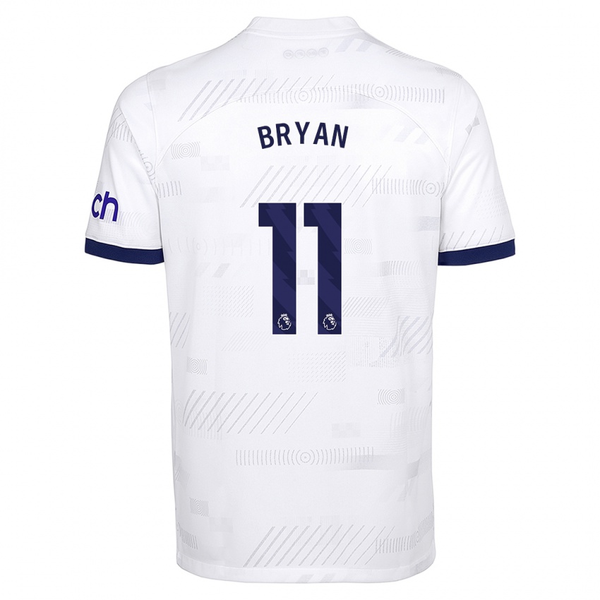 Børn Bryan Gil #11 Hvid Hjemmebane Spillertrøjer 2023/24 Trøje T-Shirt