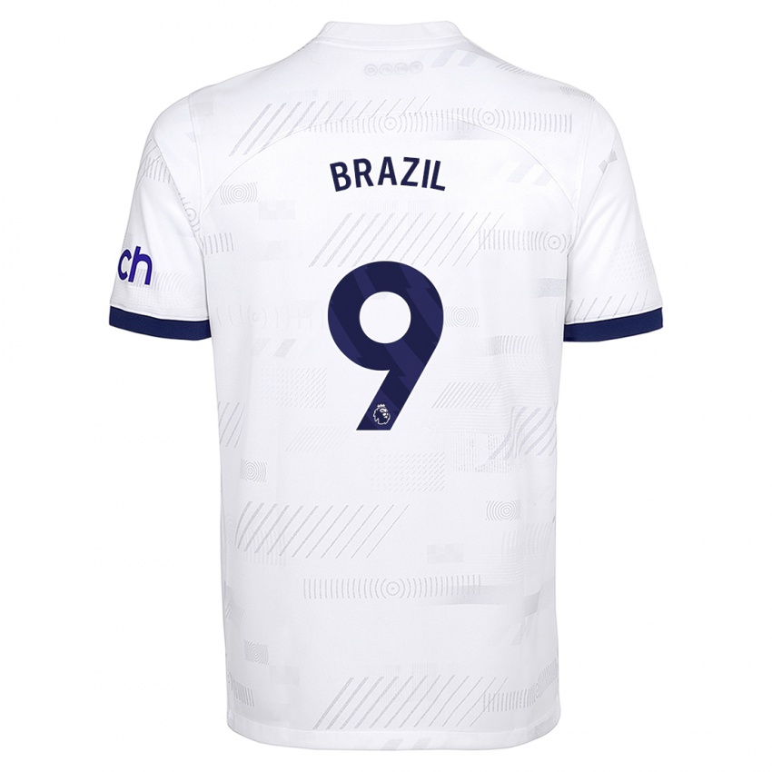 Børn Ellie Brazil #9 Hvid Hjemmebane Spillertrøjer 2023/24 Trøje T-Shirt