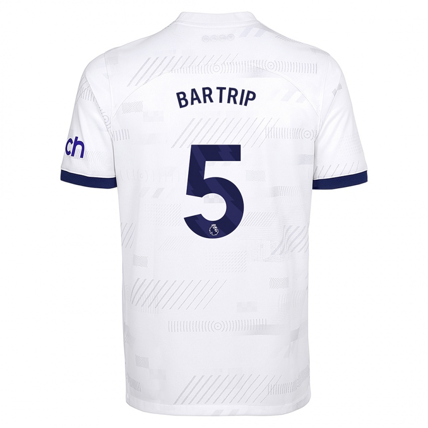 Børn Molly Bartrip #5 Hvid Hjemmebane Spillertrøjer 2023/24 Trøje T-Shirt