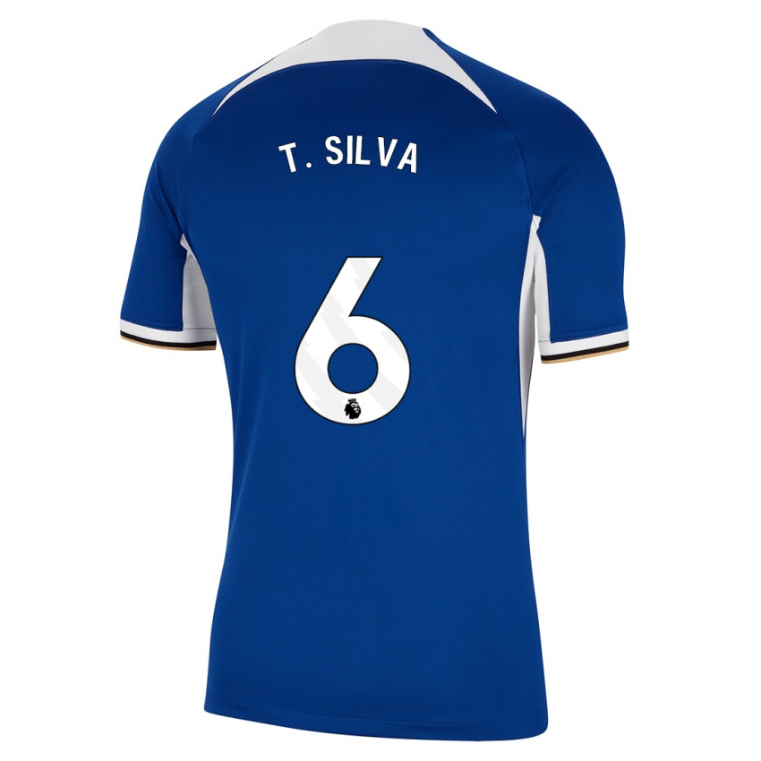 Børn Thiago Silva #6 Blå Hjemmebane Spillertrøjer 2023/24 Trøje T-Shirt