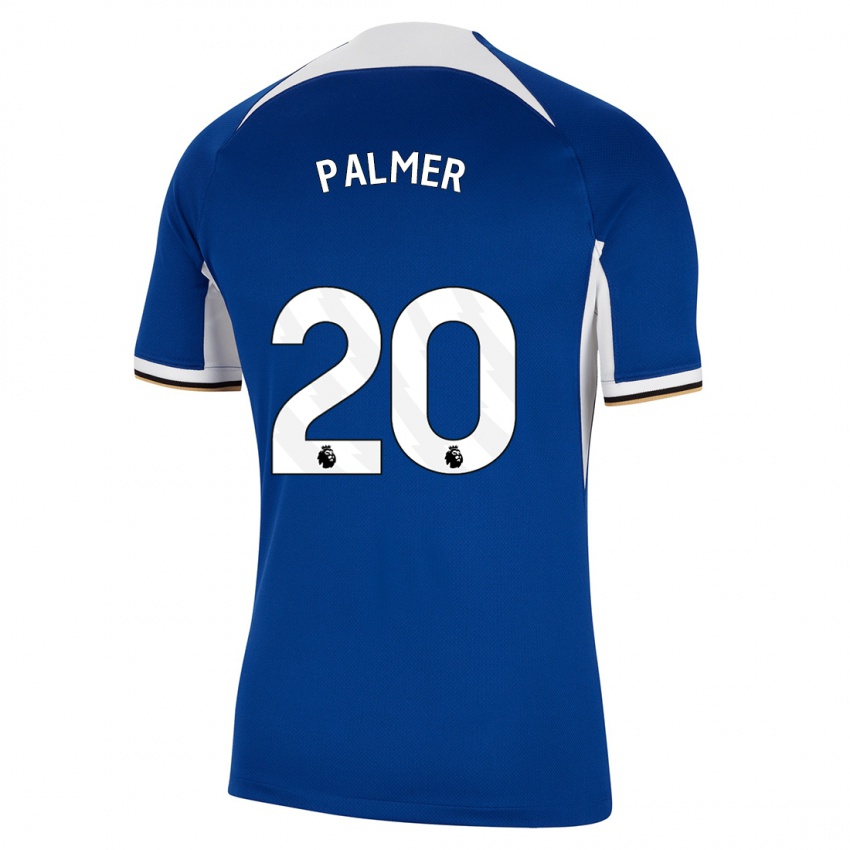 Børn Cole Palmer #20 Blå Hjemmebane Spillertrøjer 2023/24 Trøje T-Shirt