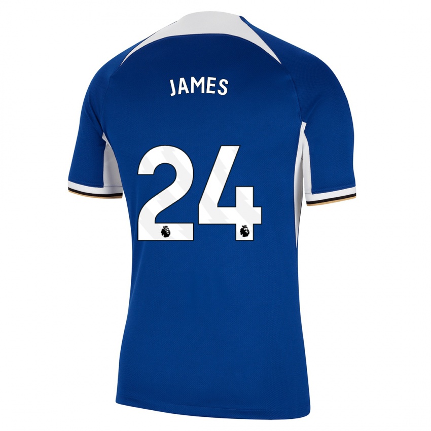 Børn Reece James #24 Blå Hjemmebane Spillertrøjer 2023/24 Trøje T-Shirt