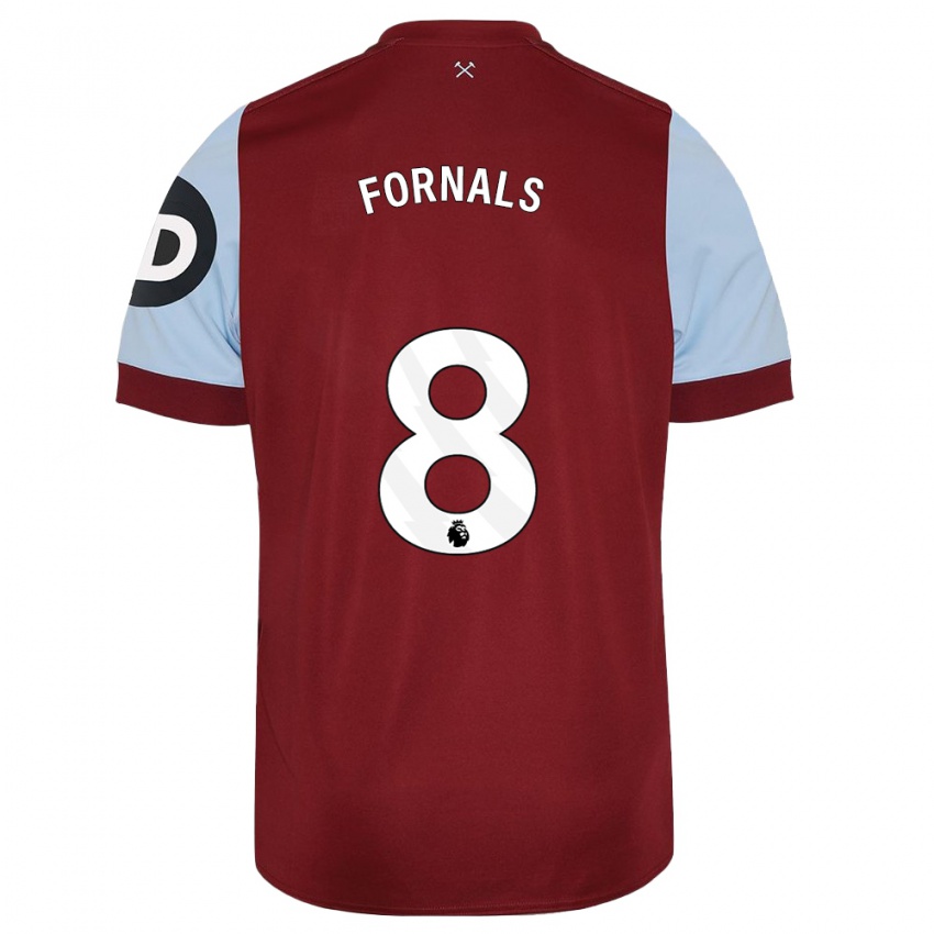 Børn Pablo Fornals #8 Rødbrun Hjemmebane Spillertrøjer 2023/24 Trøje T-Shirt