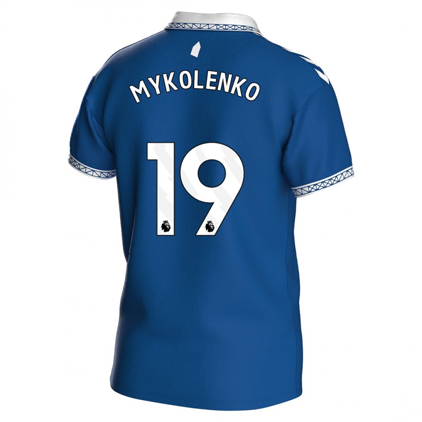 Børn Vitaliy Mykolenko #19 Kongeblå Hjemmebane Spillertrøjer 2023/24 Trøje T-Shirt