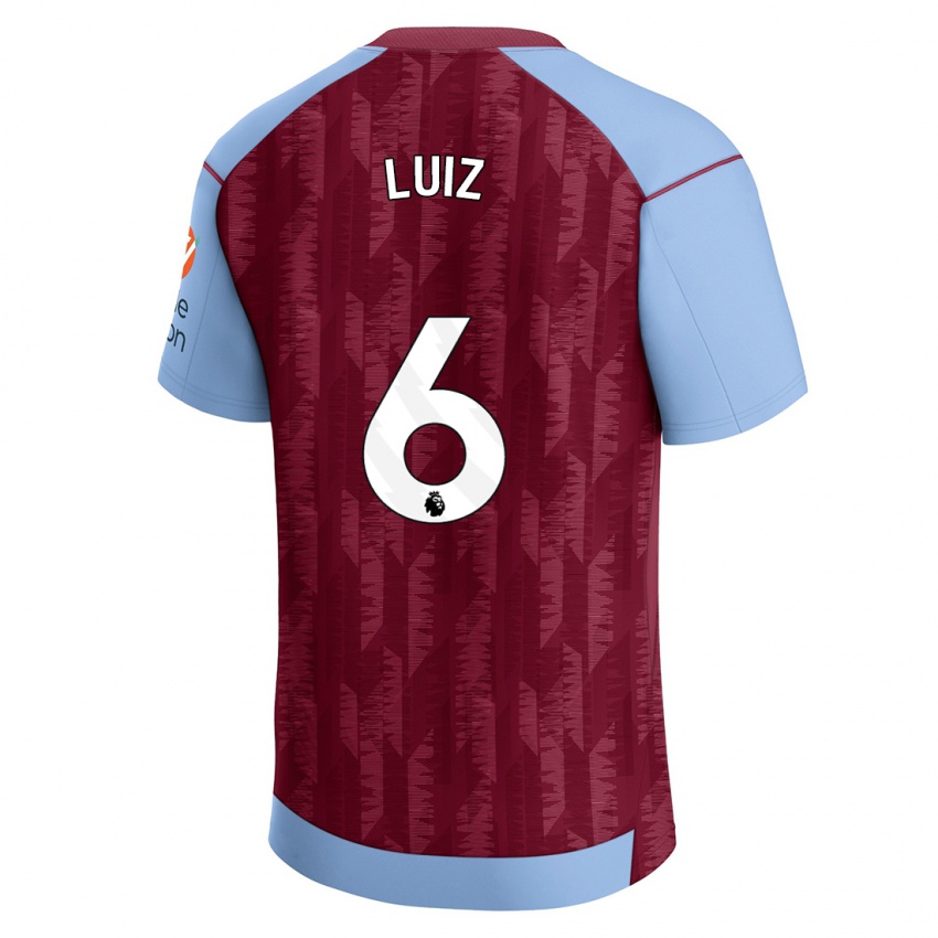 Børn Douglas Luiz #6 Klaret Blå Hjemmebane Spillertrøjer 2023/24 Trøje T-Shirt