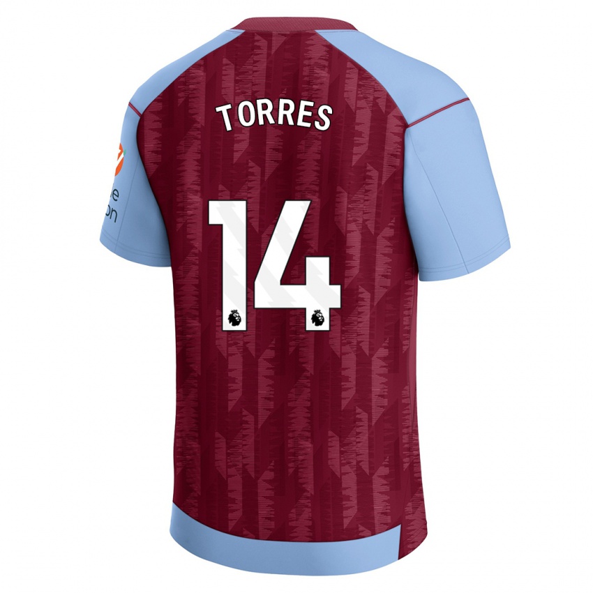 Børn Pau Torres #14 Klaret Blå Hjemmebane Spillertrøjer 2023/24 Trøje T-Shirt