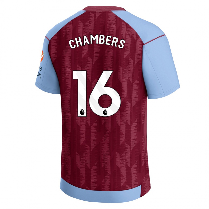 Børn Calum Chambers #16 Klaret Blå Hjemmebane Spillertrøjer 2023/24 Trøje T-Shirt