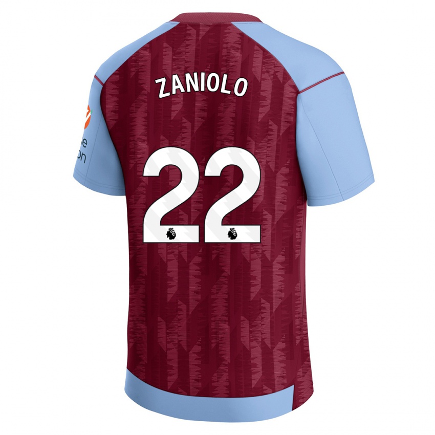 Børn Nicolo Zaniolo #22 Klaret Blå Hjemmebane Spillertrøjer 2023/24 Trøje T-Shirt