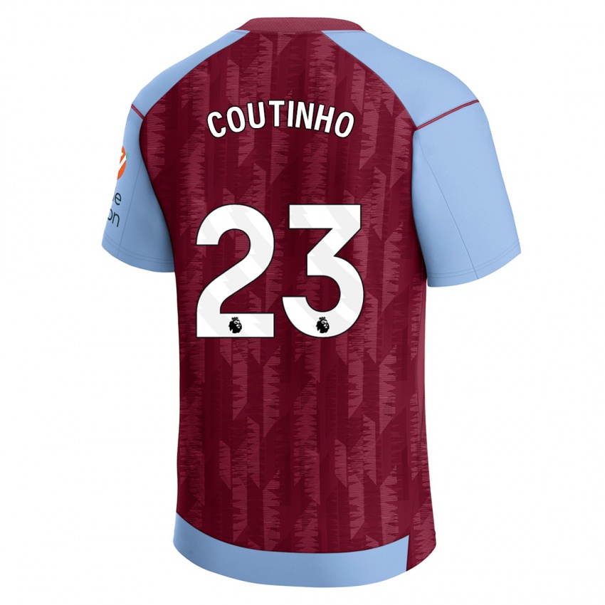 Børn Philippe Coutinho #23 Klaret Blå Hjemmebane Spillertrøjer 2023/24 Trøje T-Shirt