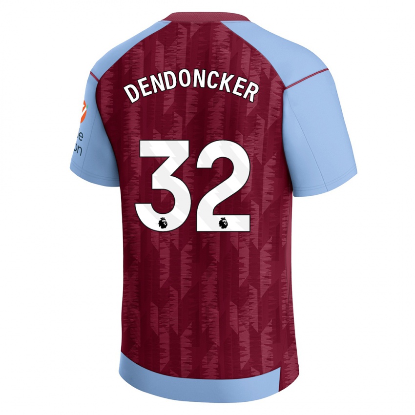 Børn Leander Dendoncker #32 Klaret Blå Hjemmebane Spillertrøjer 2023/24 Trøje T-Shirt