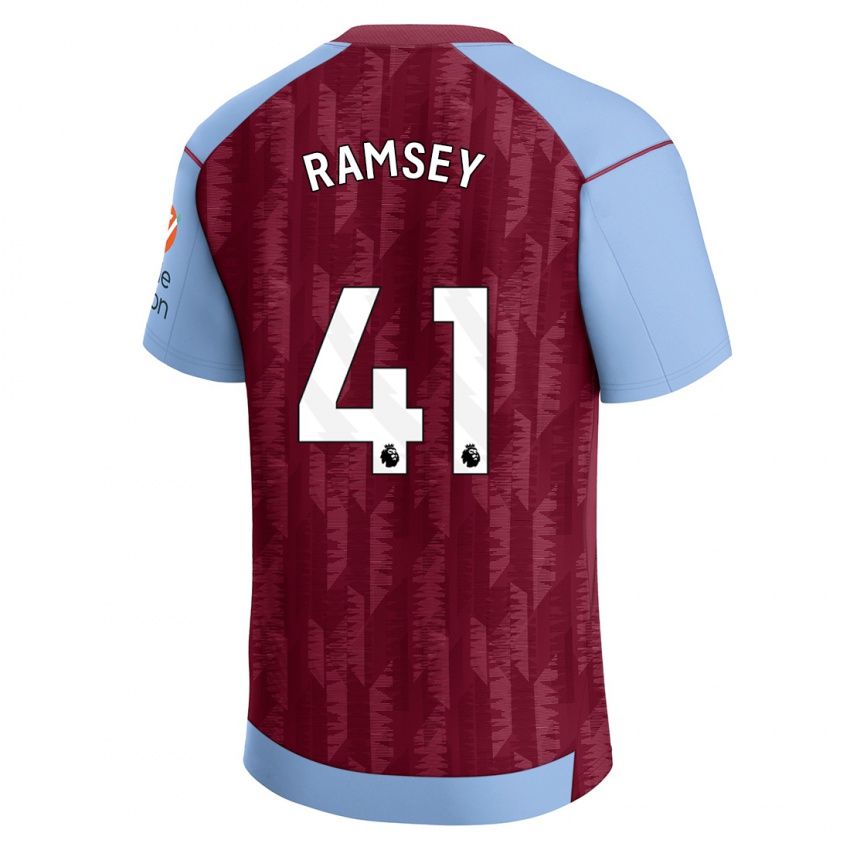 Børn Jacob Ramsey #41 Klaret Blå Hjemmebane Spillertrøjer 2023/24 Trøje T-Shirt
