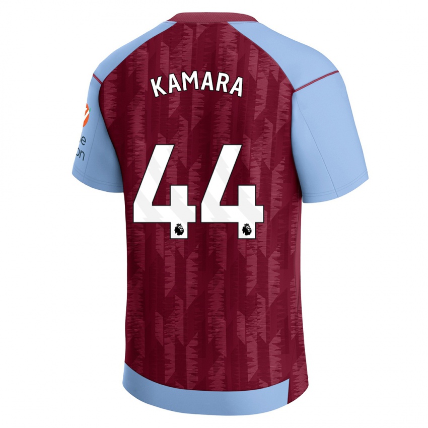 Børn Boubacar Kamara #44 Klaret Blå Hjemmebane Spillertrøjer 2023/24 Trøje T-Shirt