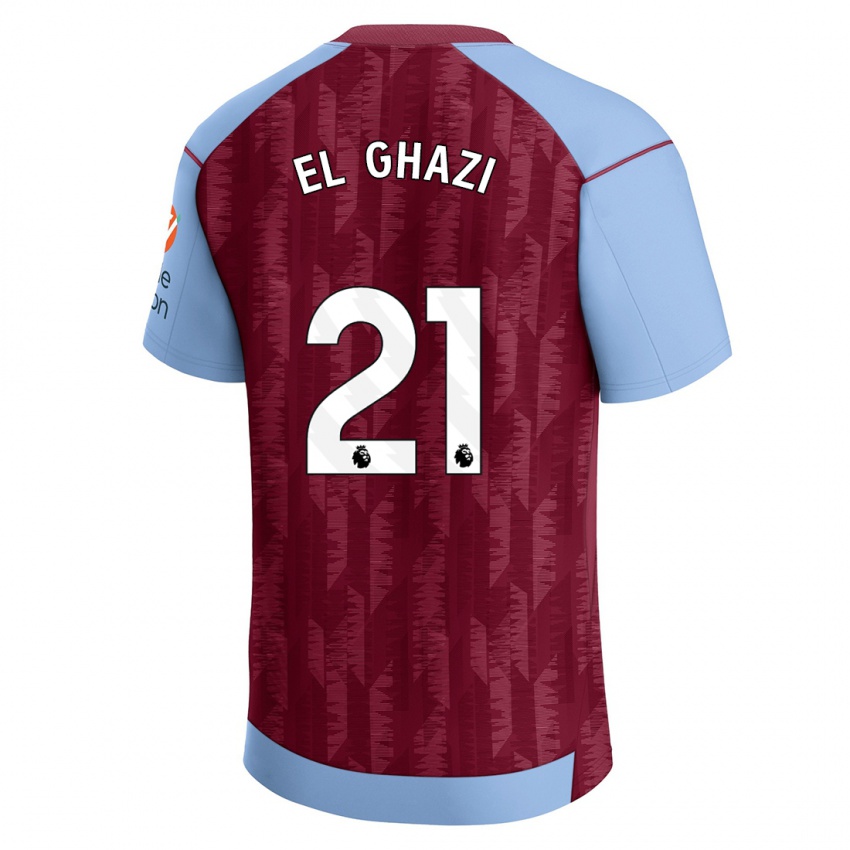 Børn Anwar El Ghazi #21 Klaret Blå Hjemmebane Spillertrøjer 2023/24 Trøje T-Shirt
