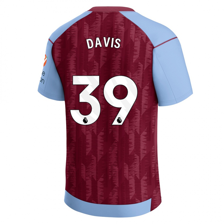 Børn Keinan Davis #39 Klaret Blå Hjemmebane Spillertrøjer 2023/24 Trøje T-Shirt