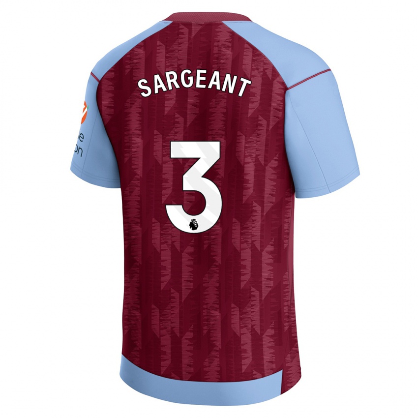 Børn Meaghan Sargeant #3 Klaret Blå Hjemmebane Spillertrøjer 2023/24 Trøje T-Shirt