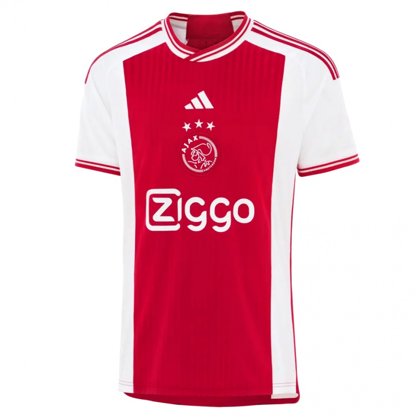 Børn Yoram Boerhout #0 Rød Hvid Hjemmebane Spillertrøjer 2023/24 Trøje T-Shirt