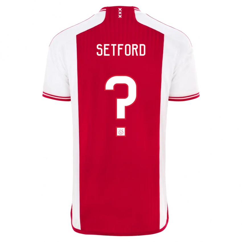 Børn Charlie Setford #0 Rød Hvid Hjemmebane Spillertrøjer 2023/24 Trøje T-Shirt