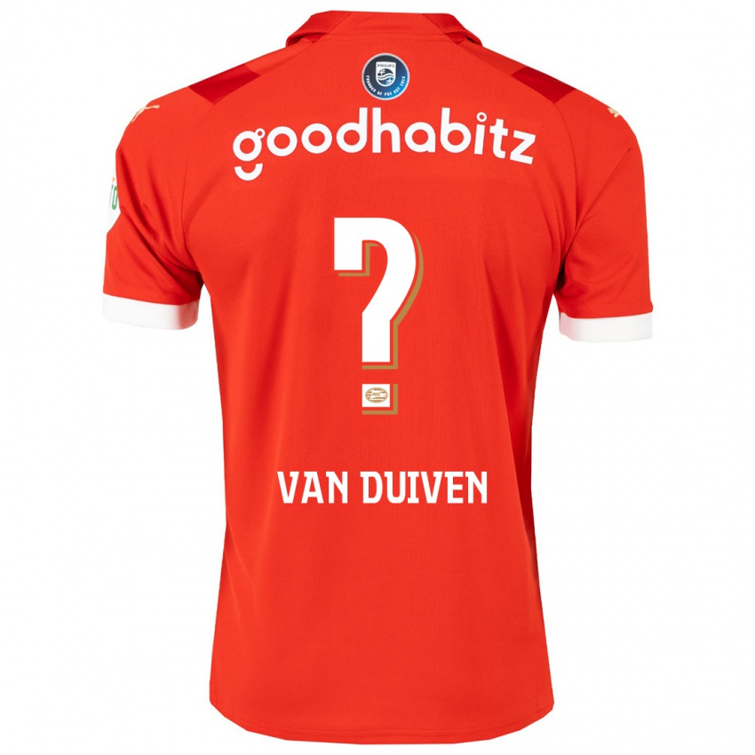 Børn Jason Van Duiven #0 Rød Hjemmebane Spillertrøjer 2023/24 Trøje T-Shirt