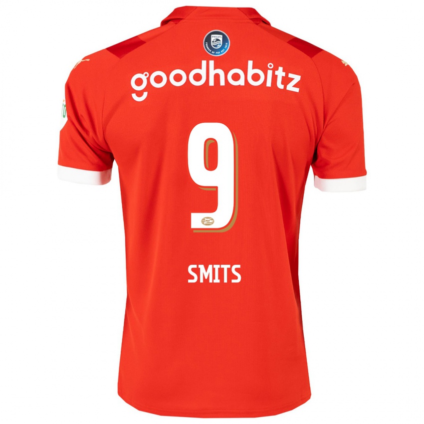 Børn Joelle Smits #9 Rød Hjemmebane Spillertrøjer 2023/24 Trøje T-Shirt