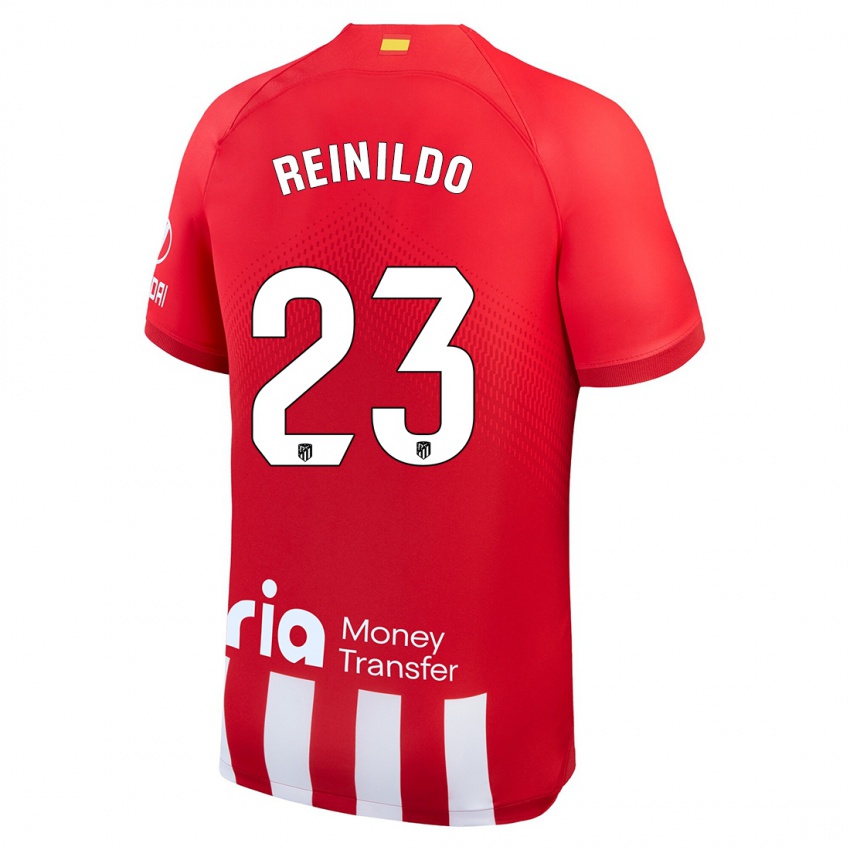 Børn Reinildo Mandava #23 Rød Hvid Hjemmebane Spillertrøjer 2023/24 Trøje T-Shirt